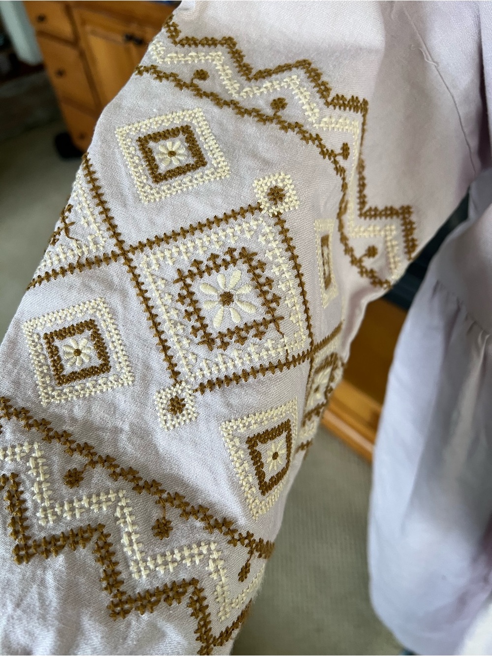 Madewell Linen/Cotton blend BoHo dress - Picture 3 of 10